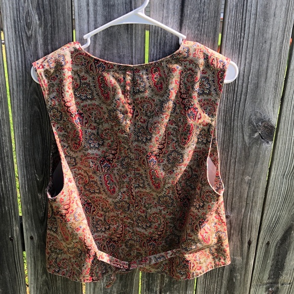 Vintage Lizsport Paisley Print Vest - Picture 5 of 6